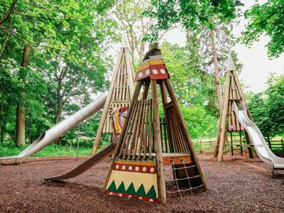 Teepee encampment play area