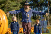 Scarecrow with two boys