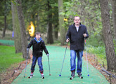 Nordic Ski Dad And Boy 2012