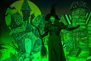 Witch Character in Halloween street 2023