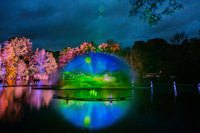 discover our stunning illuminated lake with our seasonal projection show