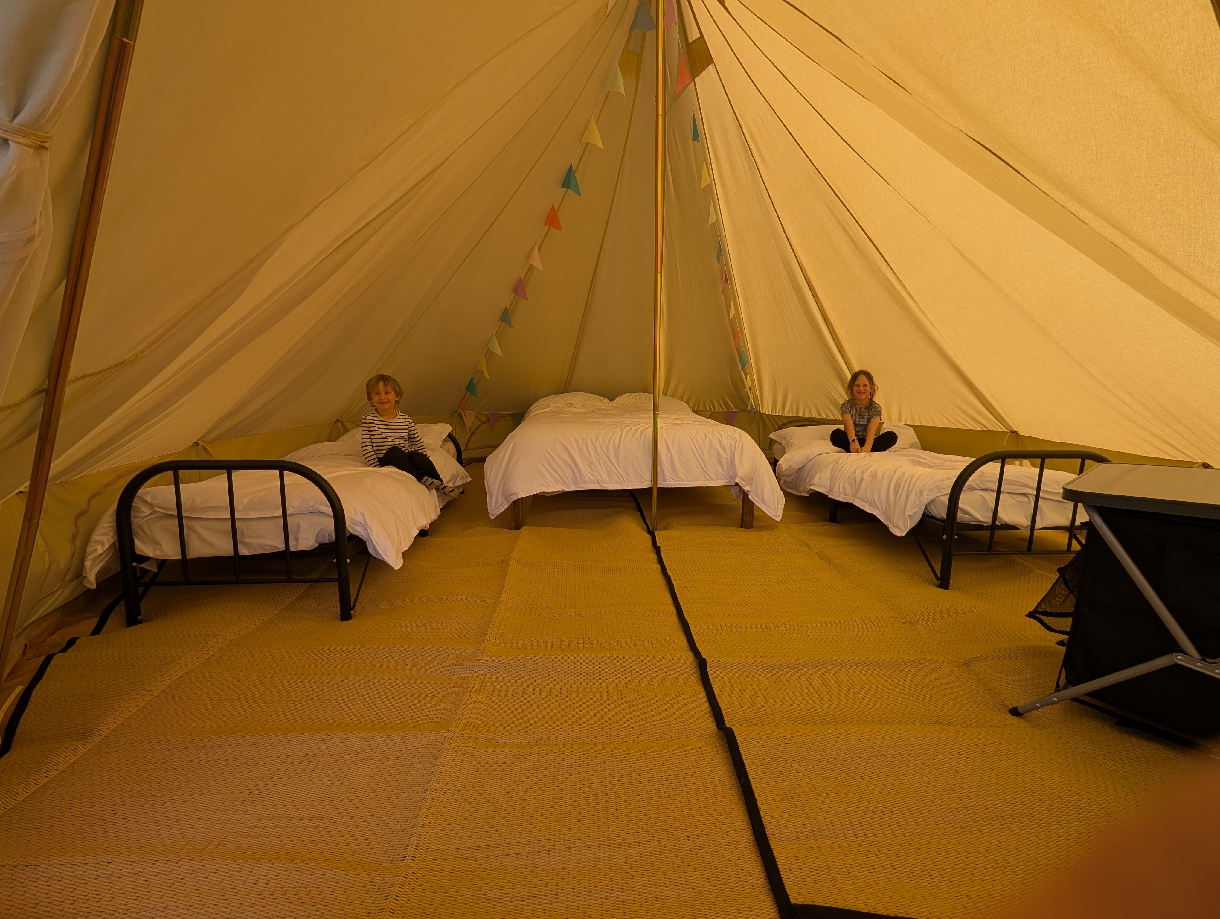 Glamping Inside Tent