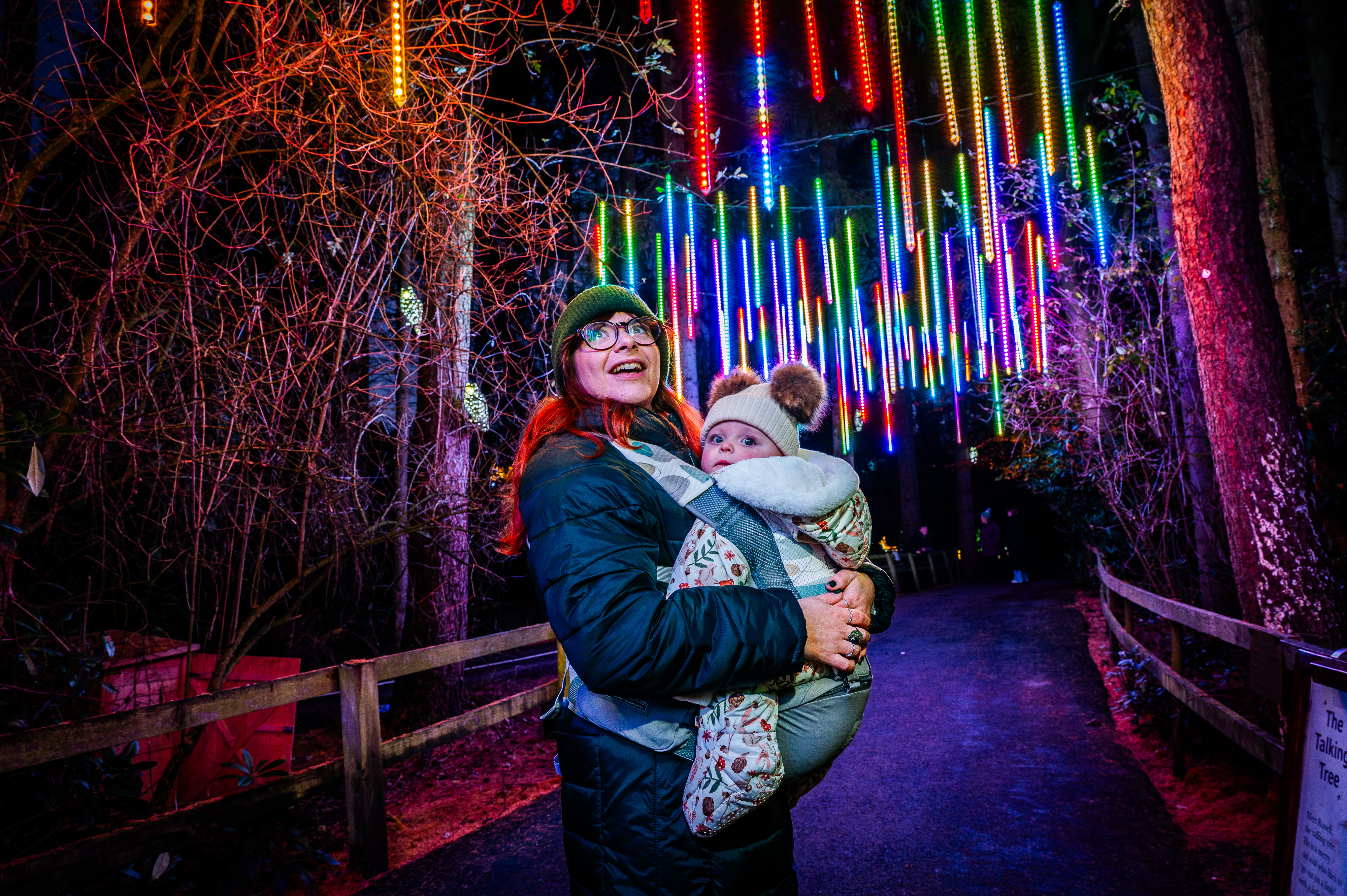 Mum And Baby At Light Shower 