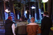 Group of friends looking at the illuminations