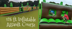 inflatable assault course at stockeld park