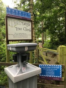 Hand sanitising stations have been installed throughout Stockeld Park