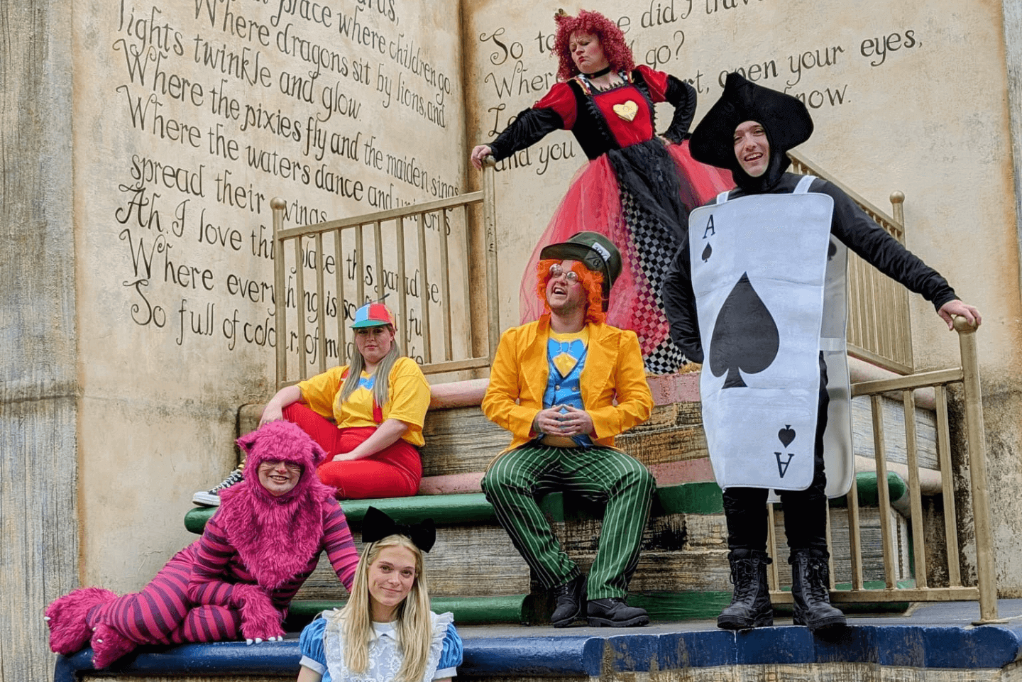 Alice in Wonderland cast at Stockeld Park