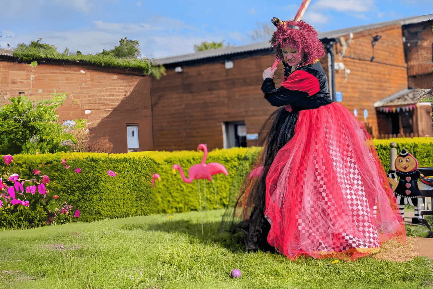 Queen of Hearts at Stockeld Park playing croquet 
