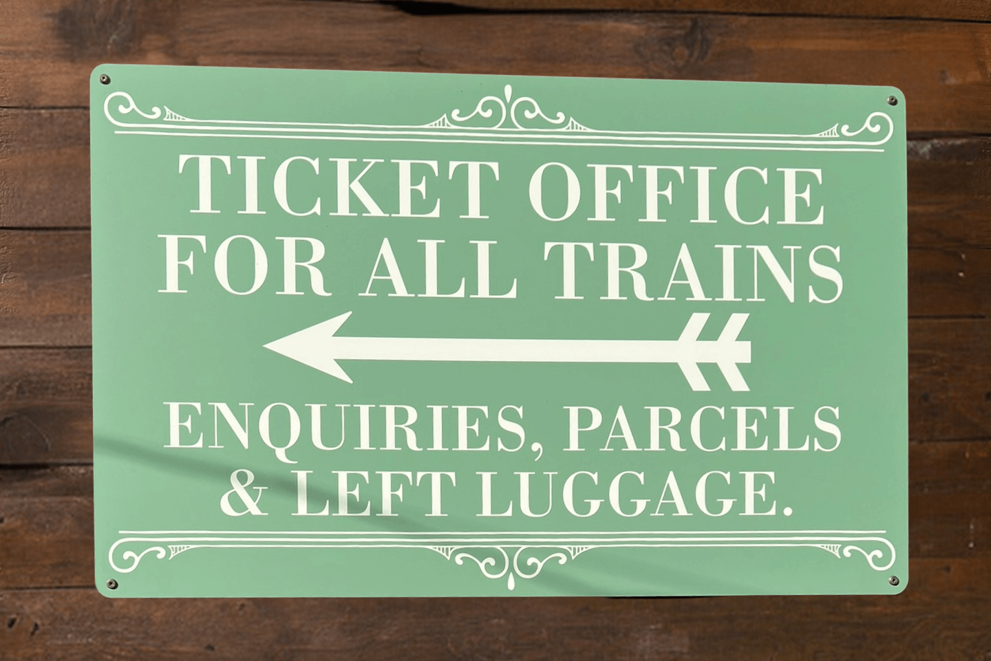 External signage mounted on to Stockeld Park's train station