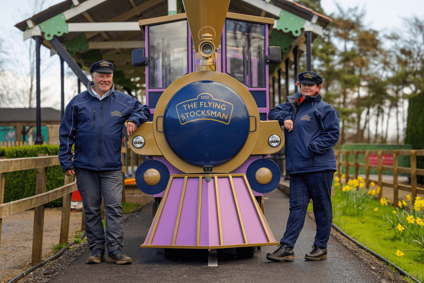 Flying Stocksman train conductors 